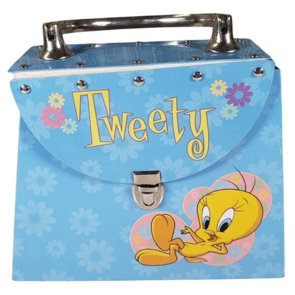 Looney Tunes Tweety Bird Mini Tin Metal Purse 5 Inch Vintage 2001 - Picture 1 of 7
